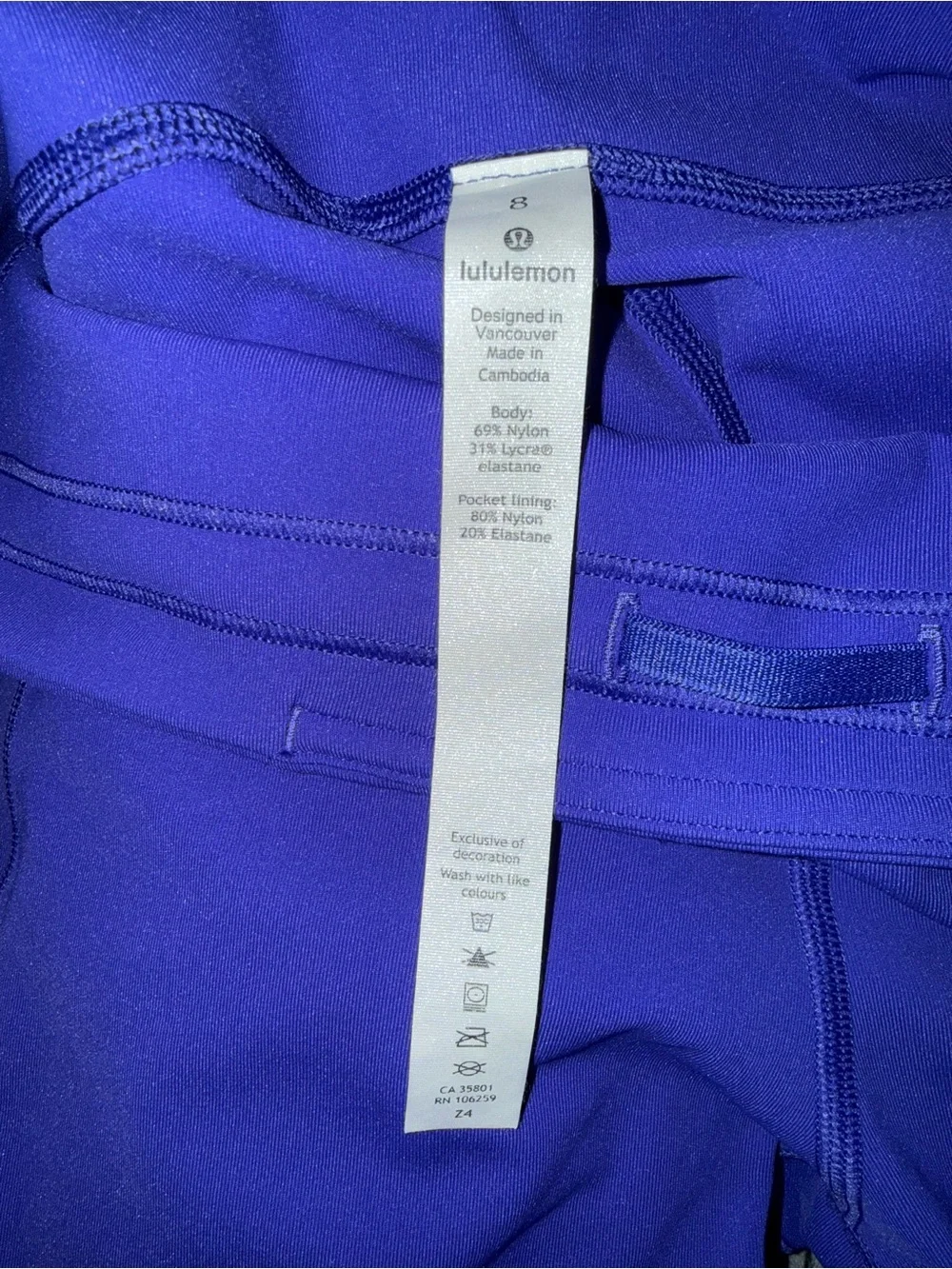 28” LuluLemon Athletically - High-Rise Purple Performance Leggings - Women